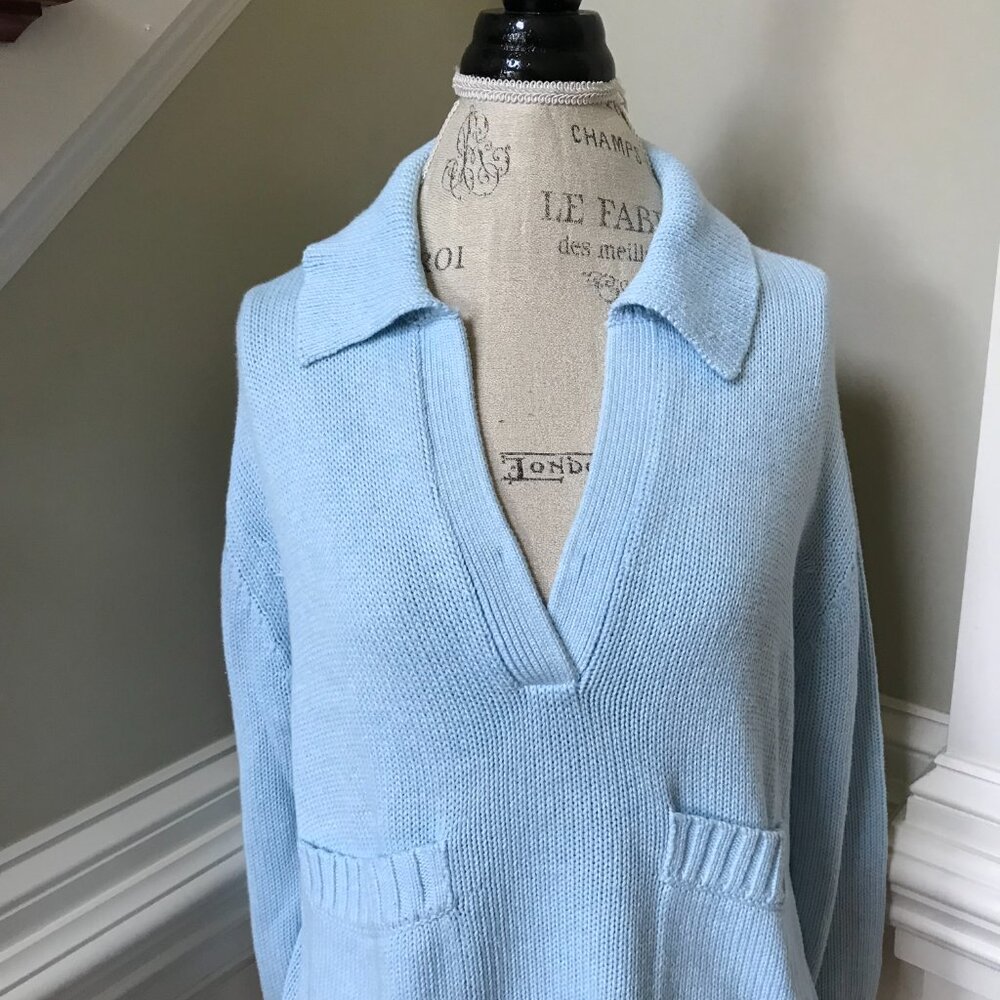 Kinross Split Neck Polo Pullover Sweater Womens L… - image 3